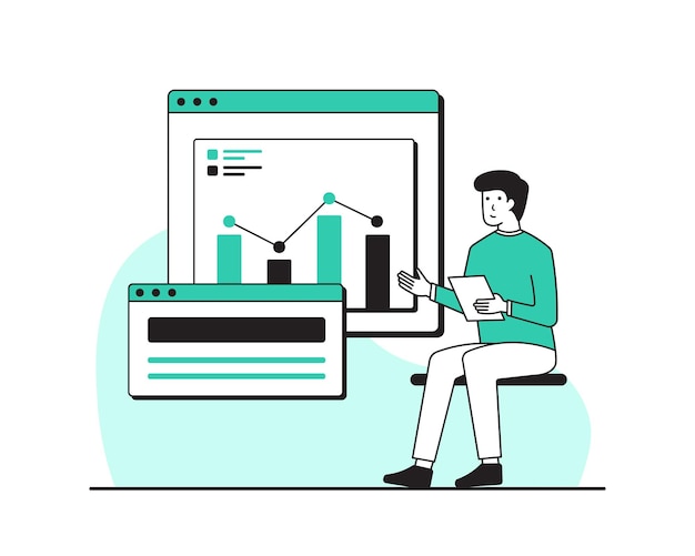 illustration du concept de marketing et de croissance des affaires