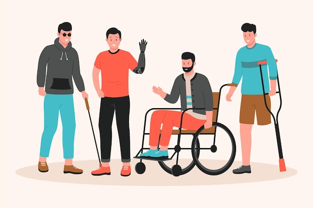 Illustration Du Concept De Personnes Handicapées
