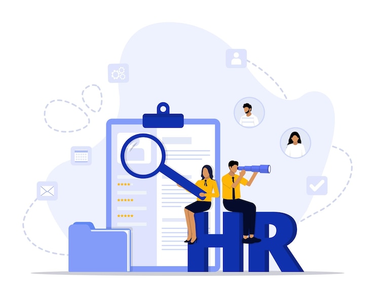 Vecteur illustration du concept de ressources humaines