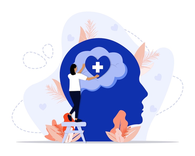 Vecteur illustration du concept de santé mentale