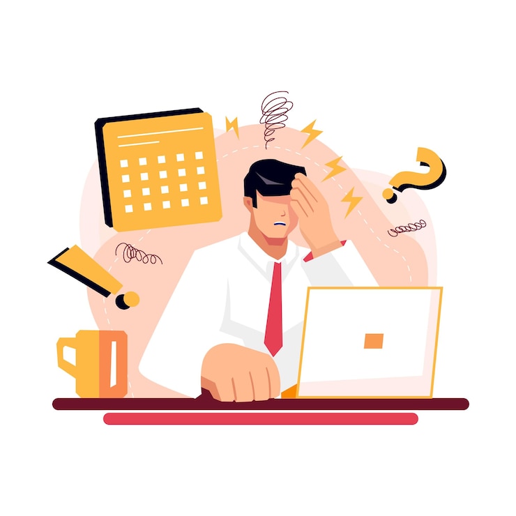 Vecteur illustration du concept de stress