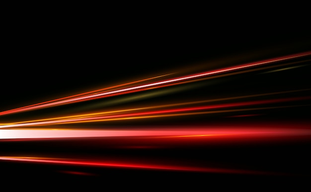 Illustration du concept de technologie énergétique abstraite, scientifique, futuriste. Image de lignes lumineuses, vitesse sur fond noir.