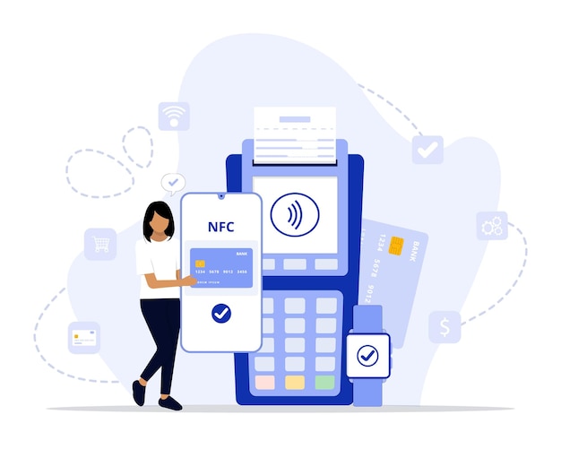 Illustration du concept de la technologie NFC