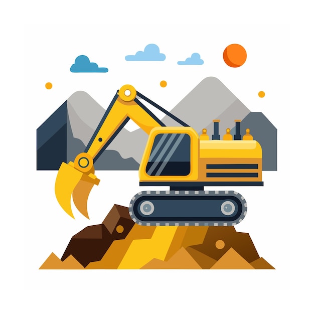 Illustration du concept de véhicule de construction