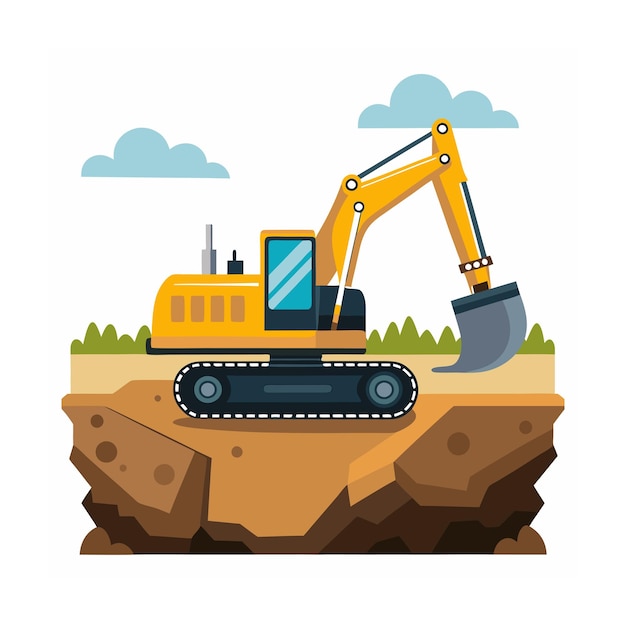 Illustration du concept de véhicule de construction