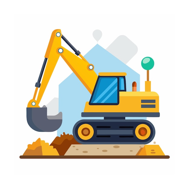 Illustration du concept de véhicule de construction