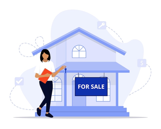 Illustration du concept de vente