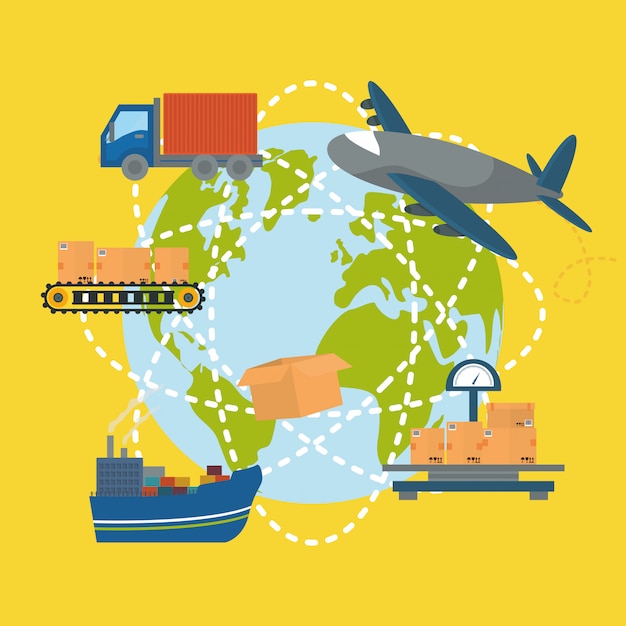 Illustration du design de livraison