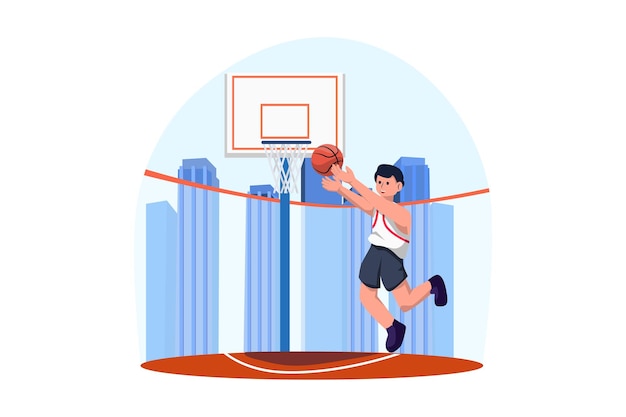 Illustration du design plat de l'entraînement et du sport