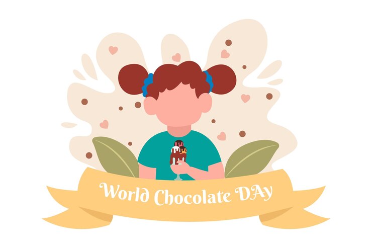 Vecteur illustration du design plat de la journée mondiale du chocolat