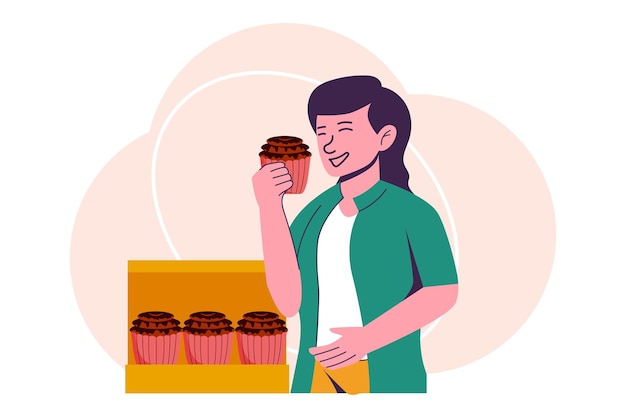 Illustration du design plat de la journée mondiale du chocolat