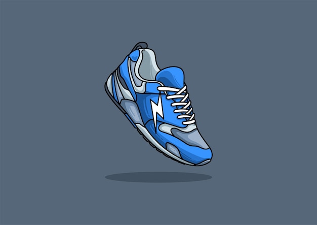 Illustration Du Dessin Animé De Baskets Bleues