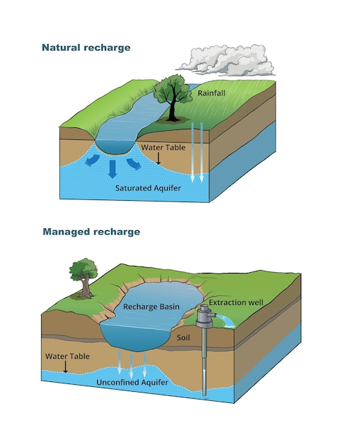 Illustration Du Diagramme De Gestion De L'aquifère