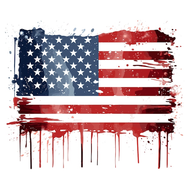 Illustration du drapeau américain grunge