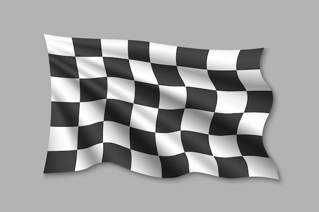 Illustration du drapeau à damier