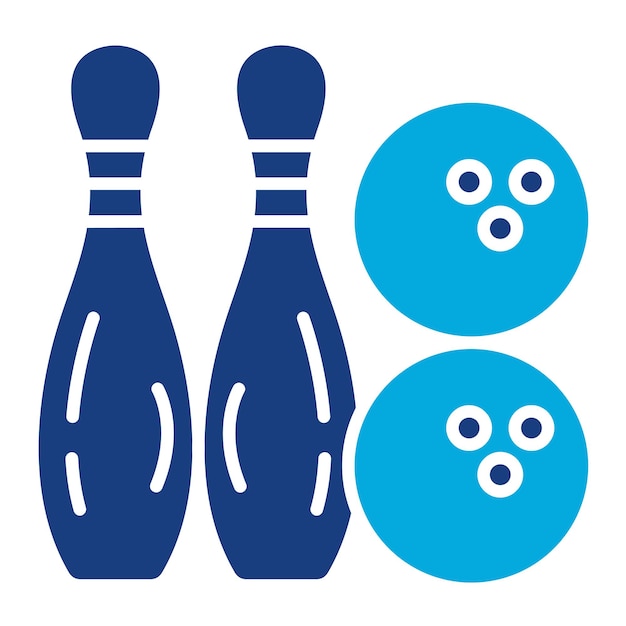 Illustration Du Duotone De Bowling