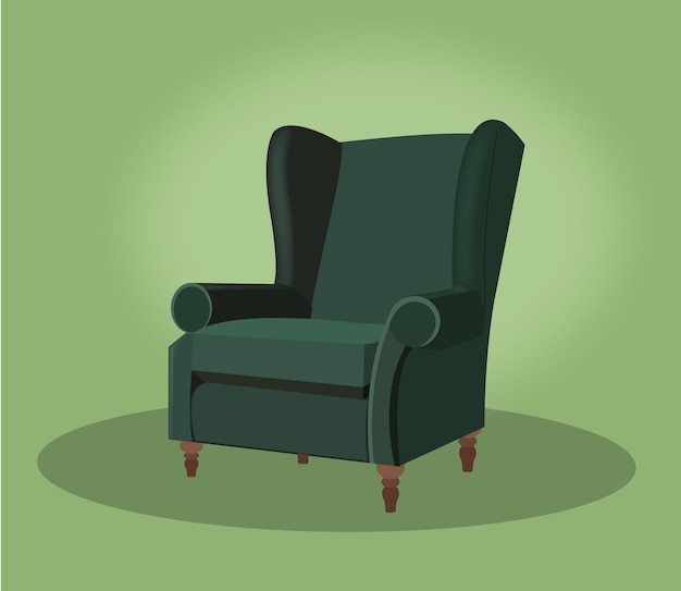 Vecteur illustration du fauteuil à bras vectoriel libre