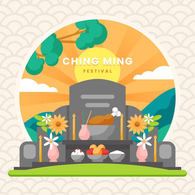 Illustration Du Festival Plat Ching Ming