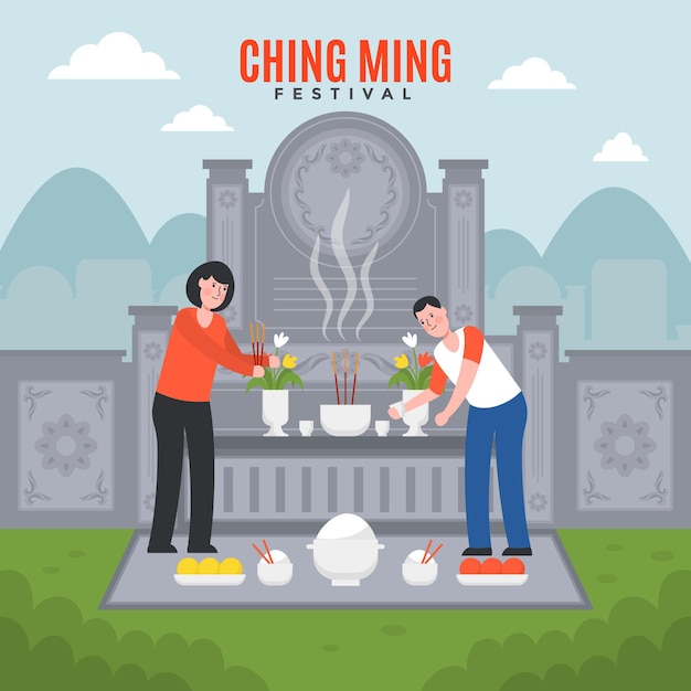 Illustration Du Festival Plat Ching Ming