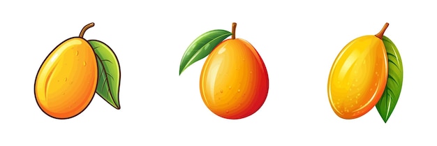 Illustration Du Fruit De Mangue Sur Un Fond Blanc Illustration Vectorielle