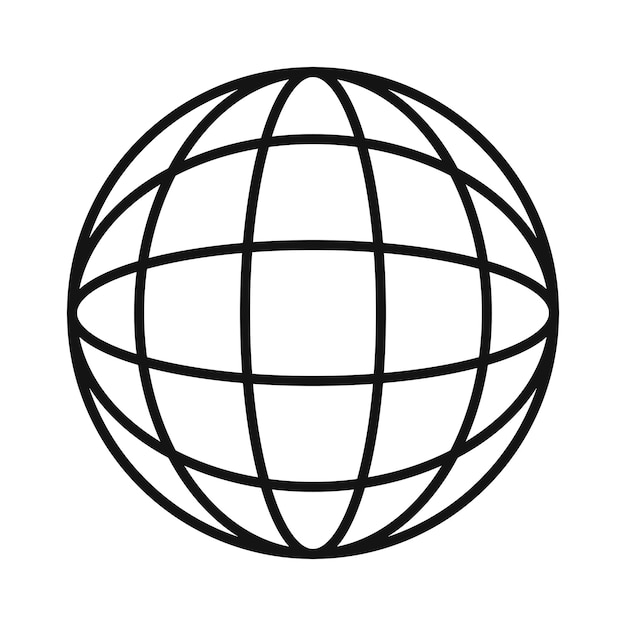 illustration du globe sur fond blanc