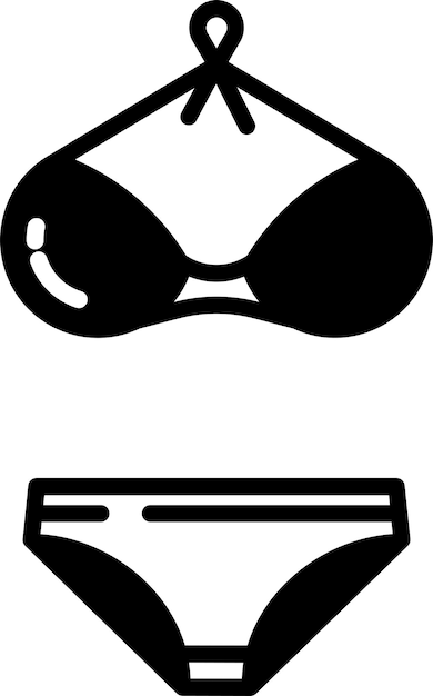 Illustration Du Glyphe De Bikini Et Du Vecteur De Ligne