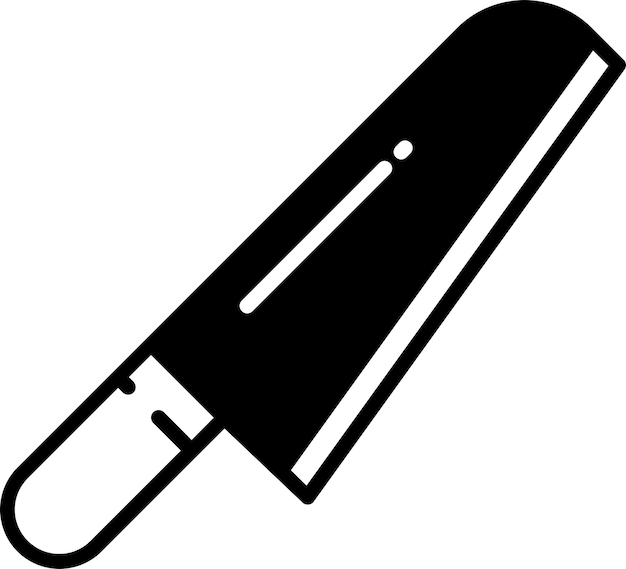 Illustration du glyphe de couteau et du vecteur de ligne