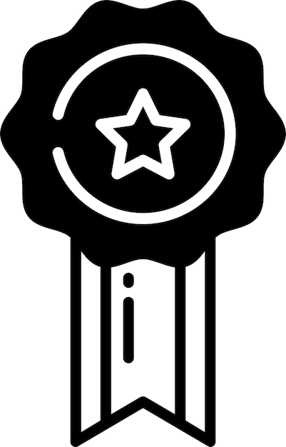 Illustration Du Glyphe Du Badge Et Du Vecteur De Ligne