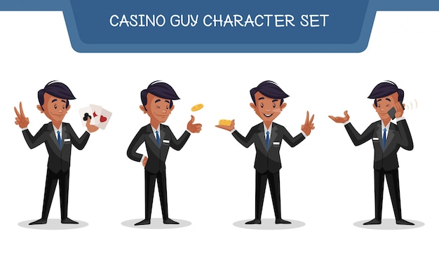 Illustration Du Jeu De Caractères Casino Guy