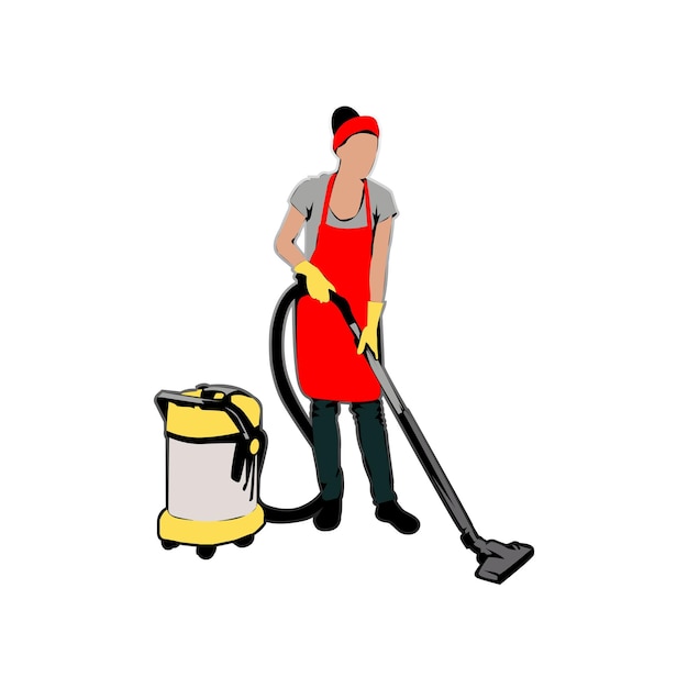 Illustration du logo de l'aspirateur utilisé par les femmes