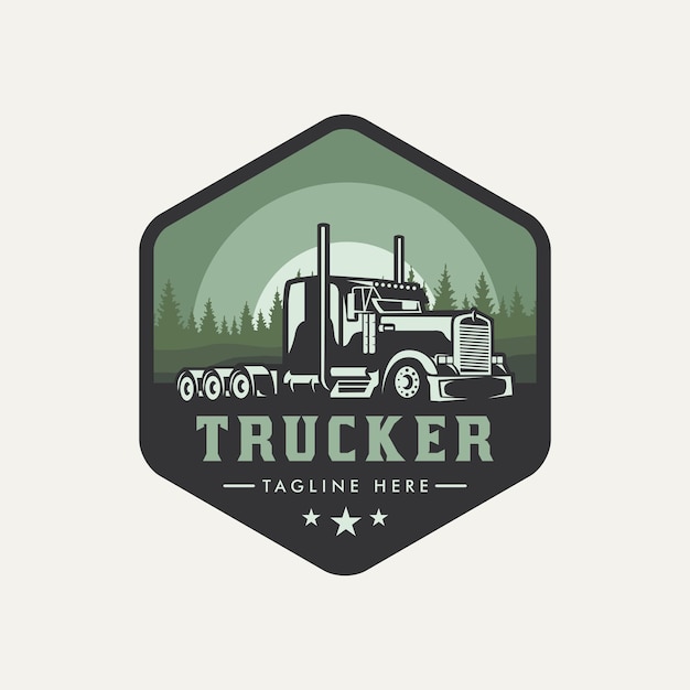 Illustration Du Logo Du Badge Du Camion