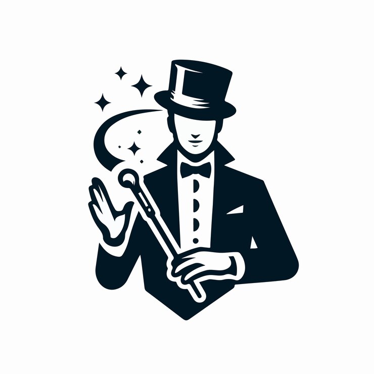 Vecteur l'illustration du logo du magicien