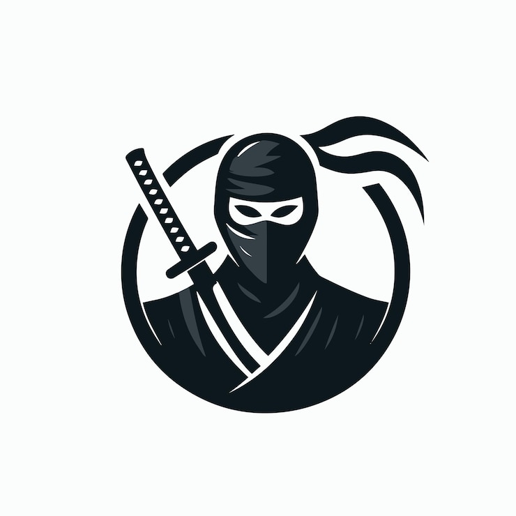 Vecteur l'illustration du logo du ninja