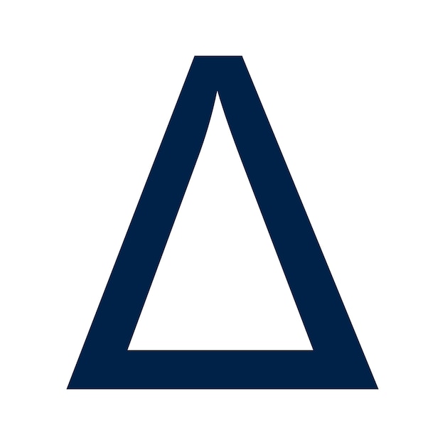 Vecteur illustration du logo du symbole de l'alphabet grec delta