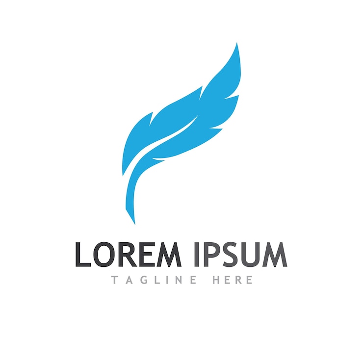 Vecteur illustration du logo et du symbole de la plume