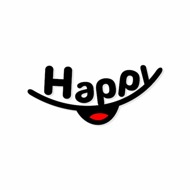 Illustration Du Logo Du Vecteur Happy Et Smile