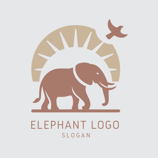 Vecteur illustration du logo de l'éléphant par vector artowrk