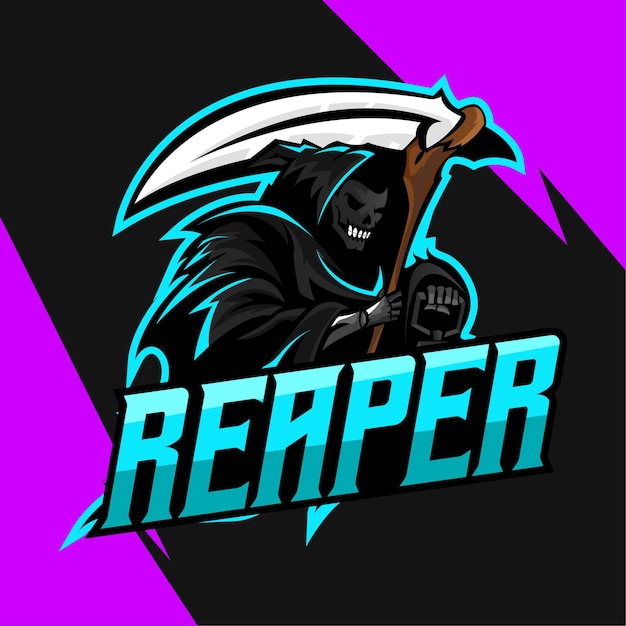 Illustration Du Logo Esport De La Mascotte Reaper