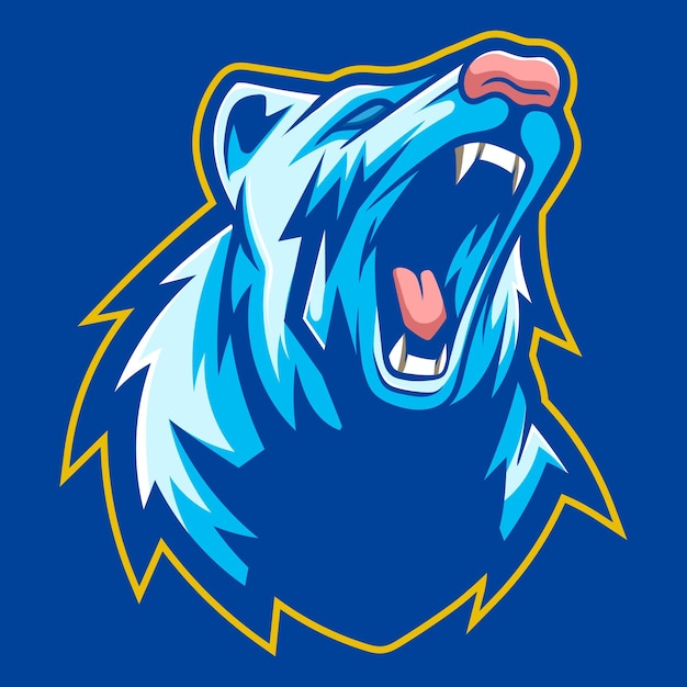 Illustration Du Logo Esport Ours Polaire Avec Vecteur De Stock De Qualité Supérieure