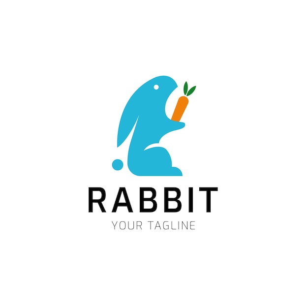 Illustration Du Logo De L'icône Lapin Et Carotte