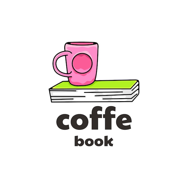 Illustration Du Logo Livre Et Café