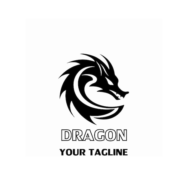 Illustration du logo de la mascotte du dragon vectoriel