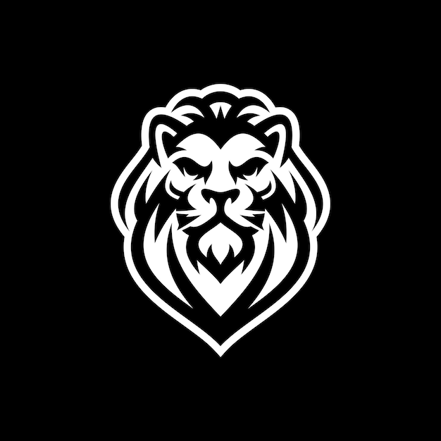 Illustration du logo mascotte tête de lion