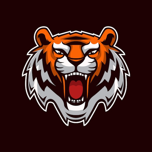 Illustration Du Logo Mascotte Tête De Tigre