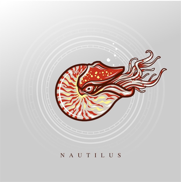 Vecteur illustration du logo nautilus