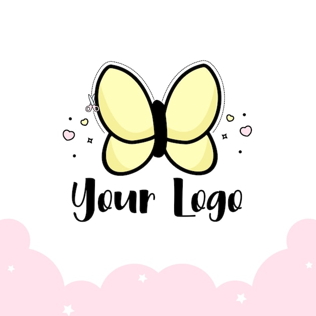 Vecteur illustration du logo papillon