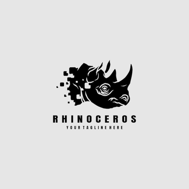 Vecteur illustration du logo rhinocéros