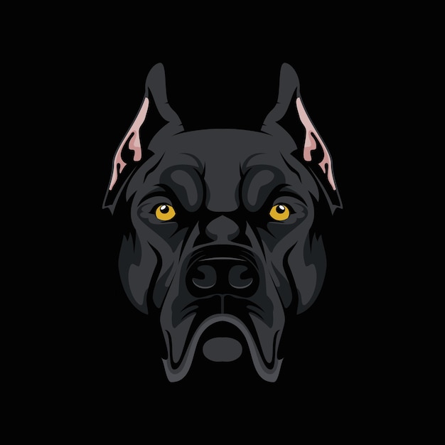 Illustration Du Logo Tête De Chien Cane Corso