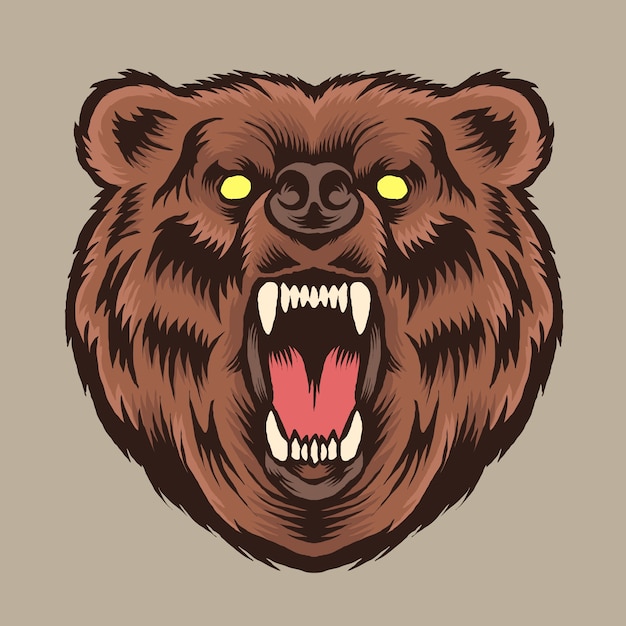 Illustration Du Logo Tête D'ours