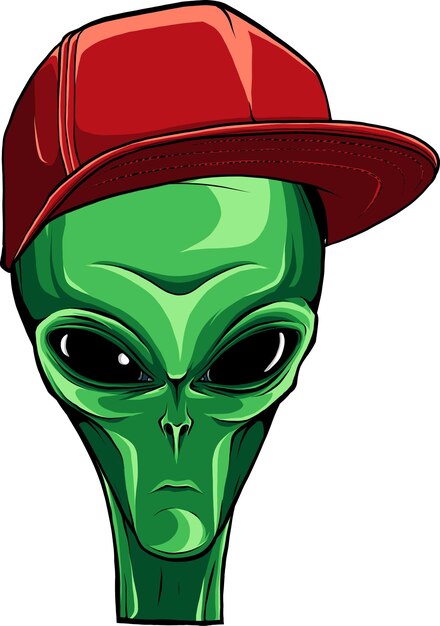 Vecteur illustration du logo vectoriel d'un gangster extraterrestre